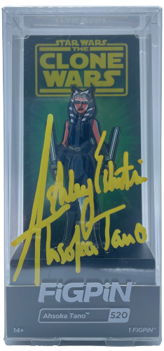 ASHLEY ECKSTEIN AHSOKA TANO STAR WARS THE CLONE WARS AUTOGRAPHED FIGPIN PIN JSA CERTIFIED COA