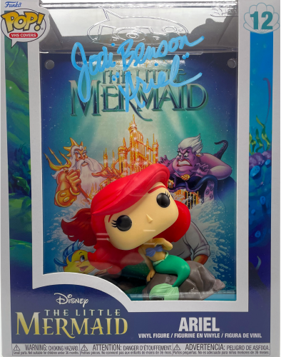JODI BENSON DISNEY LITTLE MERMAID VHS COVERS AUTOGRAPHED FUNKO POP! #12 JSA CERTIFIED COA