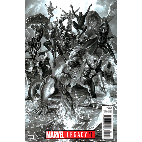 Marvel Legacy #1 1:100 Alex Ross B/W Retailer Incentive