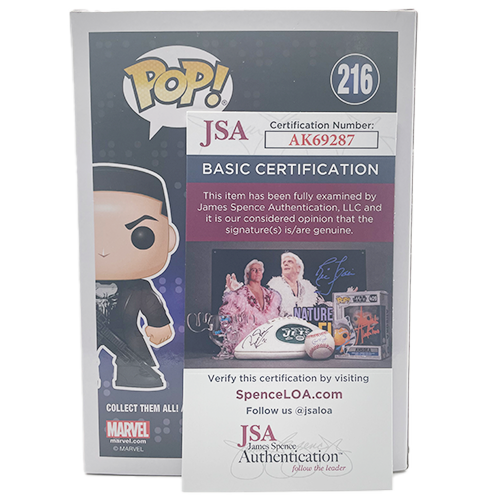 JON BERNTHAL DAREDEVIL THE PUNISHER AUTOGRAPHED FUNKO POP! #216 JSA CERTIFIED COA