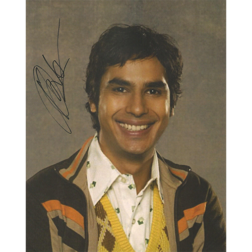Kunal Nayyar Autographed 8"x10" (The Big Bang Theory)