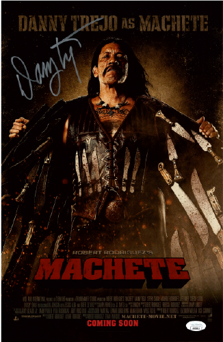 DANNY TREJO MACHETE AUTOGRAPHED 11x17 POSTER - JSA CERTIFIED COA
