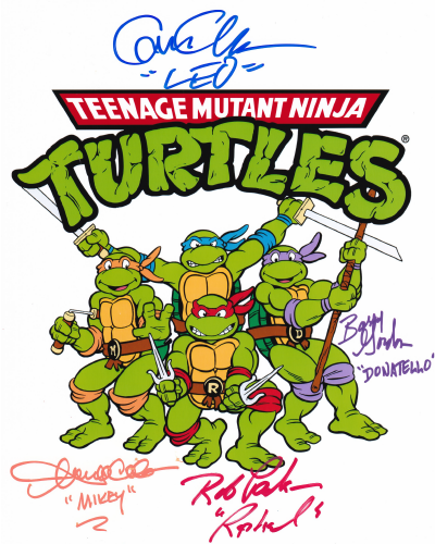 Teenage Mutant Ninja Turtles Animated Series Cast Autographed 8"x10" (TMNT)