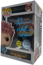 ADAM MCARTHUR YUJI ITADORI JUJUTSU KAISEN AUTOGRAPHED FUNKO POP! #1376 JSA CERTIFIED COA