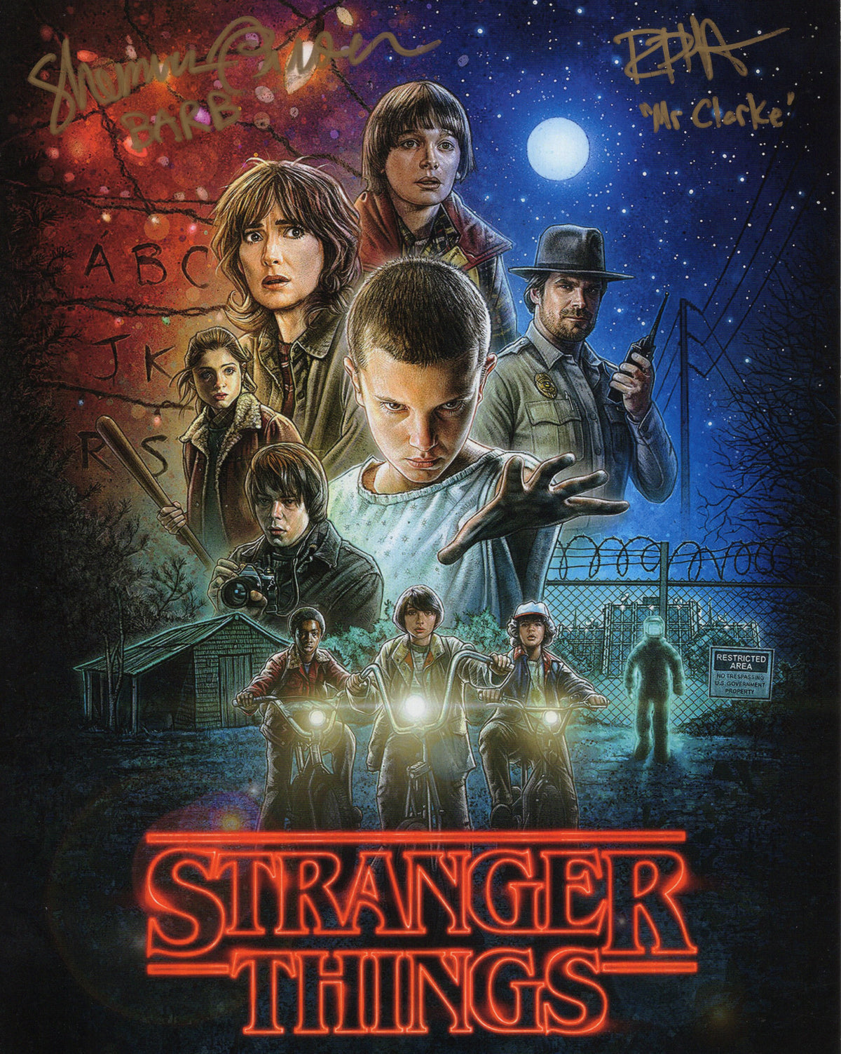 Shannon Purser & Randy Havens Autographed 8"x10" (Stranger Things)