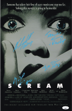 SCREAM CAST AUTOGRAPHED 11x17 POSTER - 4 SIGNATURES! JSA CERTIFIED COA
